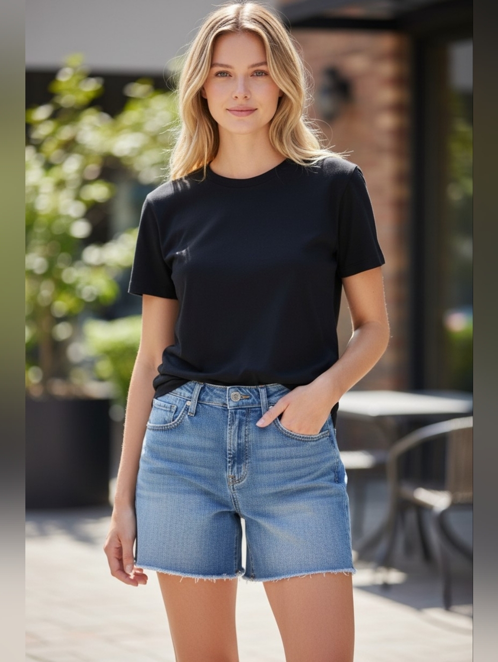 Ariat Light Wash Denim Boyfriend Shorts Size  29R